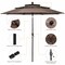 Outdoor 10 ft 3-Tier Double-Vented Patio Umbrella with Aluminum Pole (No Base)